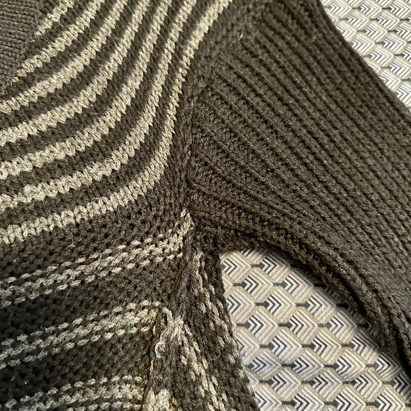 Vintage Y2K Chunky Knit Hi-Low Striped Duster Cardigan Size M - Picture 5 of 9